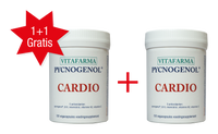 Pycnogenol CARDIO 120 vegacapsules. Jubileumaanbieding: 1 + 1 GRATIS