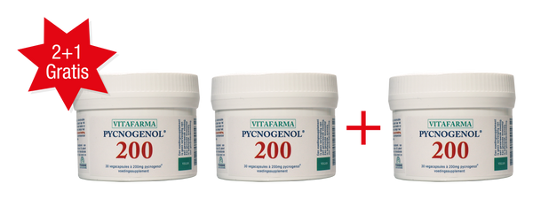 Pycnogenol® 200, 30 vegacapsules, 2 + 1 gratis.