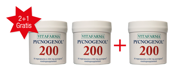 Pycnogenol 200, 90 vegacapsules, 2 + 1 GRATIS.