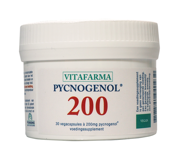 20 jaar VitaFarma = 20% korting. Pycnogenol 200 mg, 30 vegacapsules.