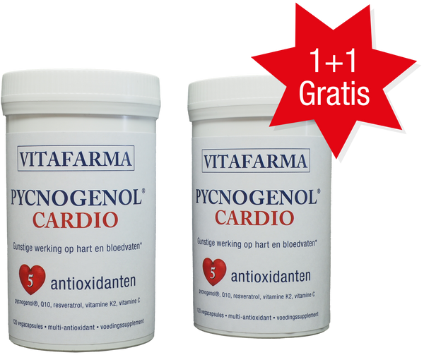 Pycnogenol®CARDIO 120 vegacaps: 1 1 gratis. – VitaFarma