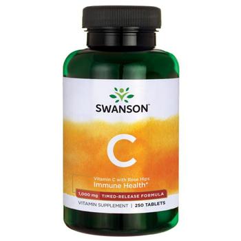 Vitamine C. 1.000 mg met vertraagde afgifte + 100 mg rozebottel, 250 tabletten. € 14,95